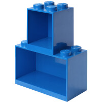 LEGO Bausteinregal-Set BRICK SHELF, 2-teilig, blau