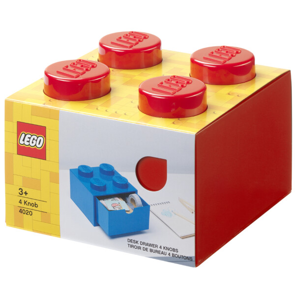 LEGO Schubladenbox DESK DRAWER 4, 1 Schub, rot