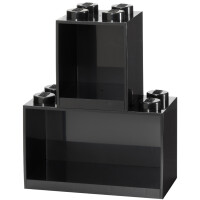 LEGO Bausteinregal-Set BRICK SHELF, 2-teilig, schwarz