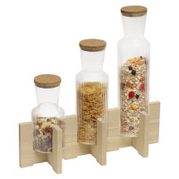 APS Podest für Glaskaraffe VALO, 3-fach, aus Eichenholz