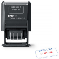 COLOP Datumstempel Printer S260 L3 "GEBUCHT", schwarz