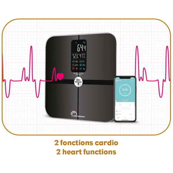 Little balance Personenwaage Cardio X4 ITO USB-C, BT-fähig