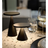 APS Akku LED-Tischleuchte CONE, schwarz