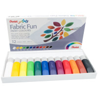 PentelArts Stoffmalfarbe Fabric Fun Paint Colours, 12er Set