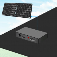 LogiLink Solarpanel, 30 Watt, faltbar, USB-A USB-C DC5521