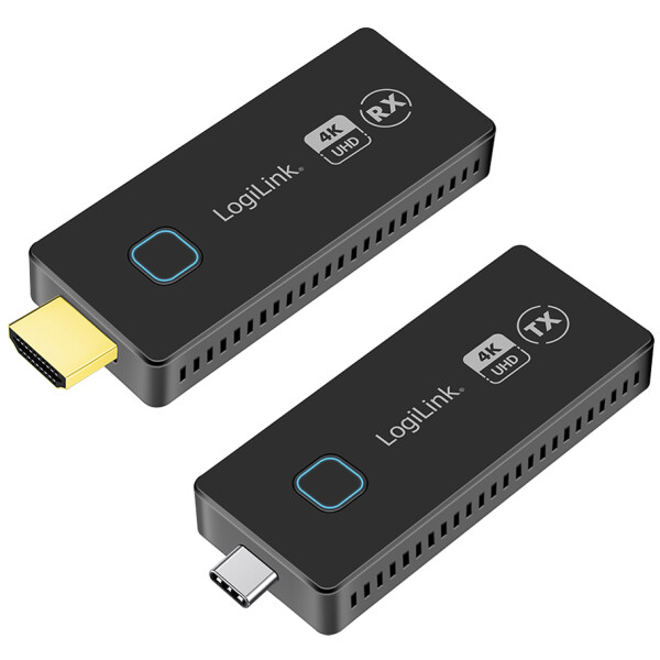 LogiLink Wireless HDMI Extender Set, 4K 30Hz, 30 m, schwarz