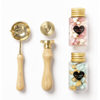 folia Siegel-Set PASTEL LOVE, inkl. Holzgriff