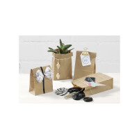 folia Papiertüten mit Blockboden, 120 x 60 x 210 mm,...