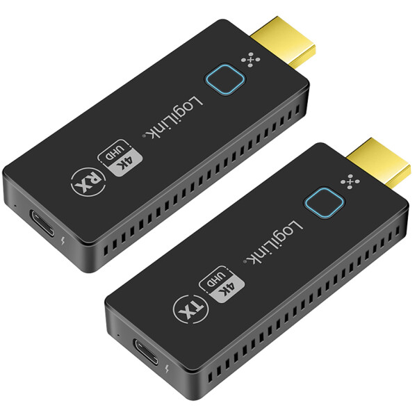 LogiLink Wireless HDMI Extender Set, 4K 60Hz, 50 m, schwarz