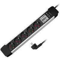 LogiLink Steckdosenleiste mit LCD-Display, 5-fach