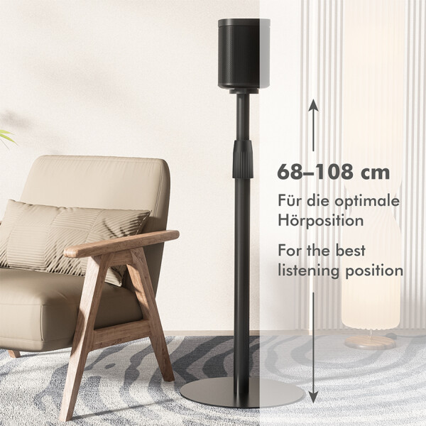 LogiLink Lautsprecher-Ständer für SONOS ERA, schwarz