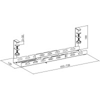 LogiLink Untertisch-Kabelführungsschiene, ausziehbar