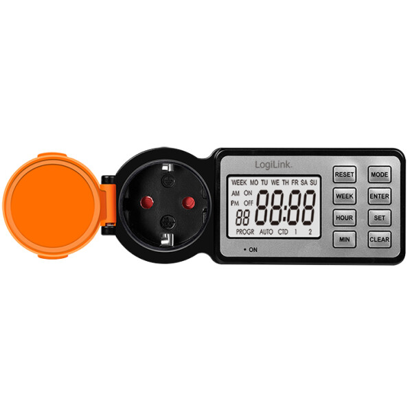 LogiLink Digitale Zeitschaltuhr Outdoor, IP44, 3.600 Watt