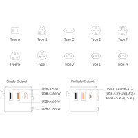 LogiLink Universal-Reiseadapter (EU AUS US UK), 70 Watt