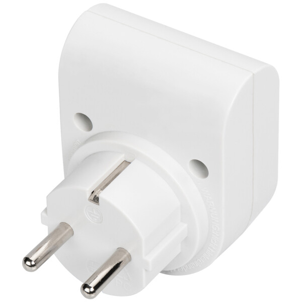 DIGITUS Überspannungsschutz-Aadapter, 16 A, 3.500 W, weiß