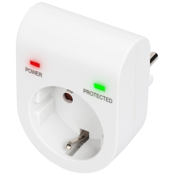 DIGITUS Überspannungsschutz-Aadapter, 16 A, 3.500 W, weiß
