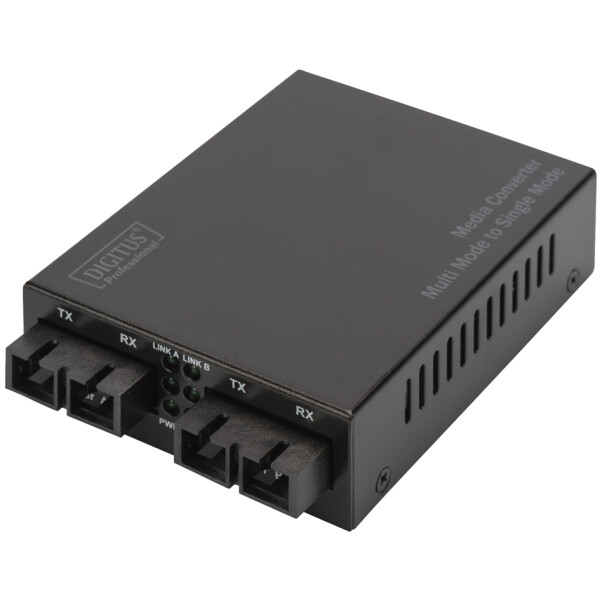 DIGITUS Gigabit Medienkonverter Multimode zu Singlemode