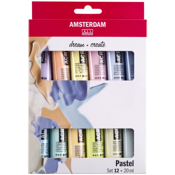 ROYAL TALENS Acrylfarbe AMSTERDAM Pastell, 12 x 20 ml