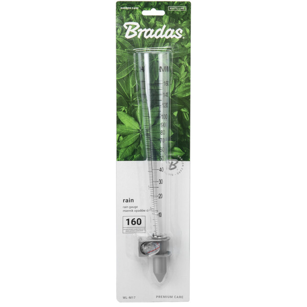 Bradas Regenmesser WHITE LINE, bis 160 mm qm