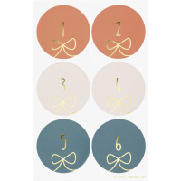 folia Adventskalender-Sticker "ROUND BOWS"