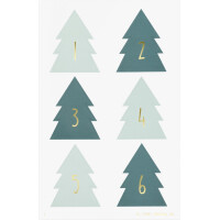 folia Adventskalender-Sticker "STARS GOLD"