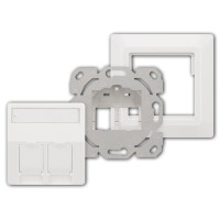 LogiLink Anschlussdose für Keystone-Module, 2-fach, reinweiß