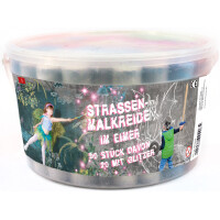 JAMASIA Straßenmalkreide mit Glitzer, 50er...
