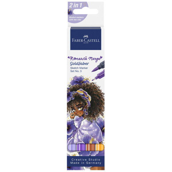 FABER-CASTELL Sketch Marker GOLDFABER, Set Romantic Manga 3
