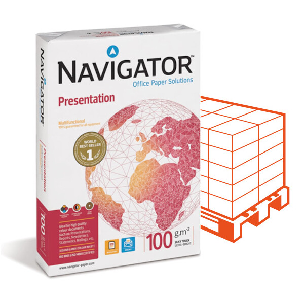 NAVIGATOR Presentation Premiumpapier hochweiß A4 100g - 1 Palette (80.000 Blatt)