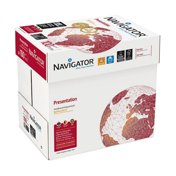 NAVIGATOR Presentation Premiumpapier hochweiß A4 100g - 1 Palette (80.000 Blatt)