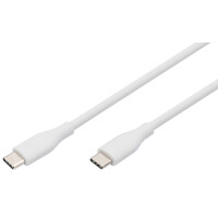 DIGITUS USB 2.0 Silikon-Anschlusskabel, USB-C, 1,0 m, weiß