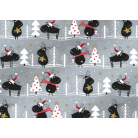 SUSY CARD Weihnachts-Geschenkpapier "Sterne Linien"