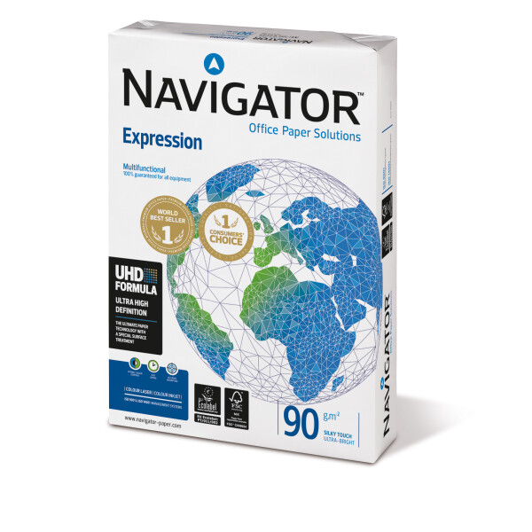 NAVIGATOR Expression Premiumpapier hochweiß A4 90g - 1 Karton (2.500 Blatt)