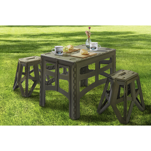 keeeper Klappbarer Campingtisch "timo", M, nordic-grey