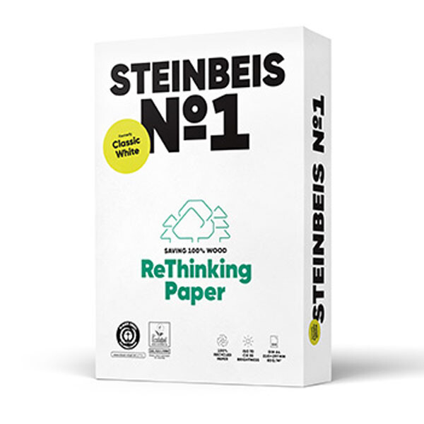 STEINBEIS No. 1 Recyclingpapier A4 80g - 1 Karton (2.500 Blatt)