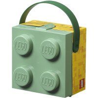 LEGO Brotdose mit Tragegriff, sandgrün