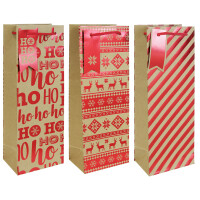 Clairefontaine Weihnachts-Flaschentüte, 3er Set