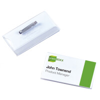 DURABLE Namensschild, mit Plattennadel, 75 x 40 mm