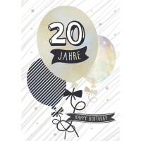 CACTUS Geburtstagskarte "Luftballon" - 20....