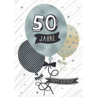 CACTUS Geburtstagskarte "Luftballon" - 40....