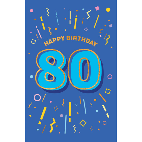 SUSY CARD Geburtstagskarte "Zahlen" - 80. Geburtstag