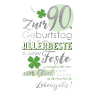 CACTUS Geburtstagskarte "Kleeblatt" - 70....