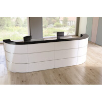 kerkmann Bogentheke Cento 7, (B)3.600 x (T)800 x (H)1.100 mm