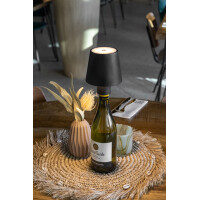 Securit Akku LED-Flaschenleuchte PARIS, schwarz