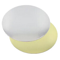 STARPAK Tortenplatte rund, Durchmesser: 200 mm, gold silber