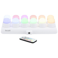 Securit Akku LED-Teelicht-Set AMSTERDAM, RGB-Farben