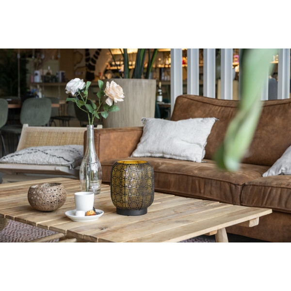 Securit Akku LED-Tischleuchte MARRAKECH, schwarz gold