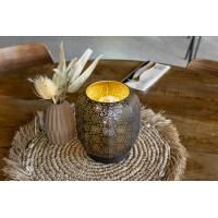 Securit Akku LED-Tischleuchte MARRAKECH, schwarz gold