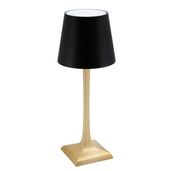 Securit Akku LED-Tischleuchte ROME, gold schwarz