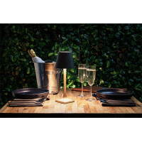 Securit Akku LED-Tischleuchte ROME, gold schwarz